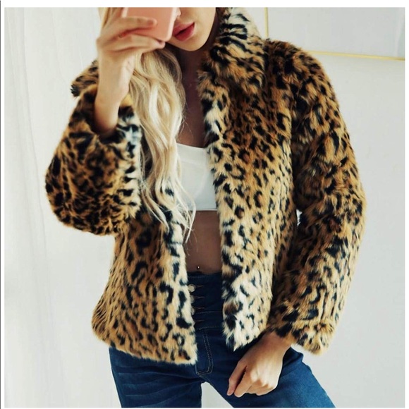 1 LEFT!๐ฅ$25!๐ฅSz 8-12 LEOPARD FAUX FUR JKT! - Picture 2 of 8